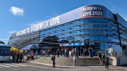 screwfix live trade show event branding