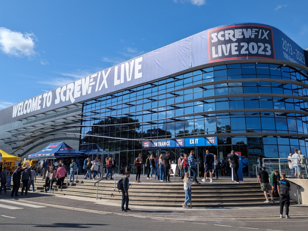 screwfix live trade show event branding