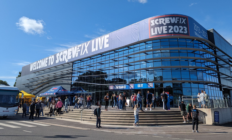 screwfix live trade show event branding