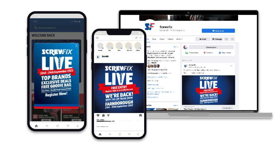 Screwfix Live web, email and app comms